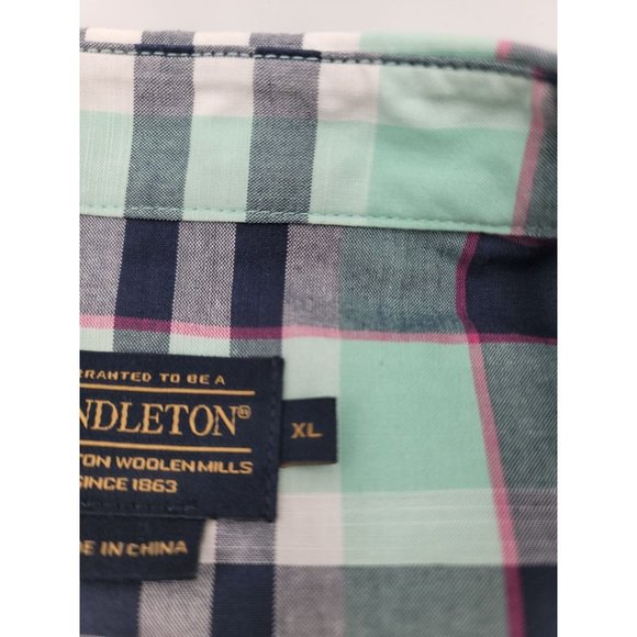 Pendleton Mens Button Front Shirt Green - Picture 4 of 4